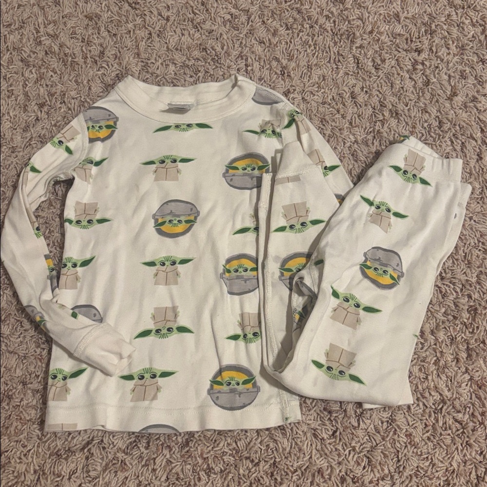 Hanna Andersson Mandalorian Star Wars Baby Yoda Cotton Pajamas 2T/85 & 4/100